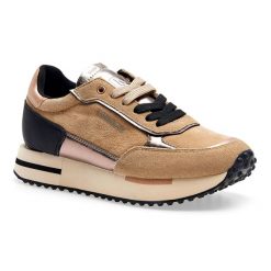 Buty turystyczne damskie Napapijri. Brązowe obuwie sportowe damskie Napapijri, bez wzorów, trekkingowe. Za 269.99 zł.