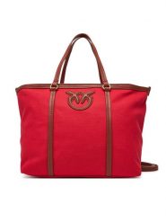 PINKO Torebka Miranda Shopper Classic PE 25 PLTT 104714 A2G2 Czerwony. Czerwone torebki shopper damskie Pinko, bez wzorów, z materiału, bez dodatków. Za 809.99 zł.