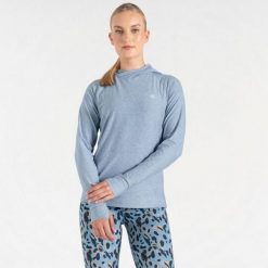 Bluza sportowa z kapturem damska Sprint City. Niebieskie bluzy sportowe damskie Dare 2b, bez wzorów, z kapturem, do biegania. W wyprzedaży za 132.00 zł.