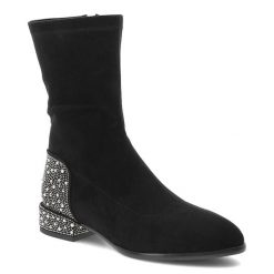 Czarne Botki S.Barski Buty Damskie Zapinane Na Suwak. Czarne kozaki damskie S.BARSKI, bez obcasa, na obcasie. Za 237.99 zł.