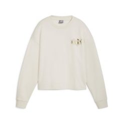 Damska bluza ESS+ CLASS ACT PUMA Alpine Snow White. Białe bluzy sportowe damskie Puma, xl, bez wzorów, bez kaptura, na fitness i siłownię. Za 168.30 zł.