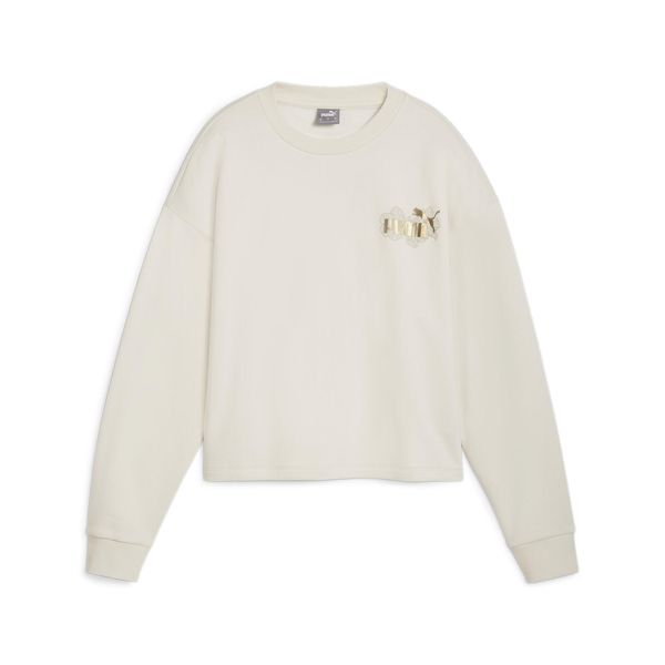 Damska bluza ESS+ CLASS ACT PUMA Alpine Snow White. Białe bluzy damskie Puma, bez wzorów, na fitness i siłownię. Za 168.30 zł.