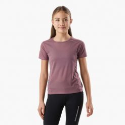 Koszulka treningowa junior Swedemount Ultra Light Tee Girl szybkoschnąca. Niebieskie t-shirty i topy dla dziewczynek SWEDEMOUNT, bez wzorów, z materiału, bez ramiączek. Za 71.99 zł.