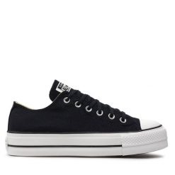 Trampki Converse. Czarne półbuty damskie Converse, bez wzorów, retro, bez zapięcia. Za 269.99 zł.