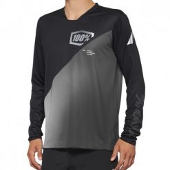 Koszulka rowerowa męska 100% R-Core X LS. Czarne bluzy męskie 100%, m, bez wzorów, bez kaptura. Za 229.99 zł.