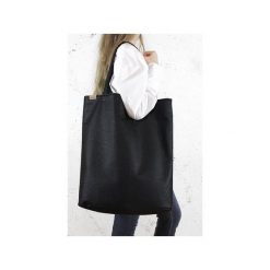 Mega Shopper bag czarna teksturowana torba oversize Vegan. Czarne torebki shopper damskie Hairoo, w paski. Za 185.00 zł.