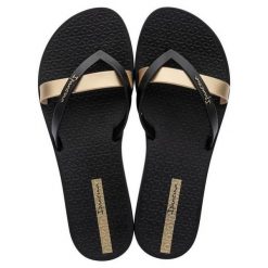 Japonki damskie Ipanema Kirei. Czarne klapki damskie Ipanema, bez wzorów, z materiału, sportowe, bez obcasa. Za 173.00 zł.