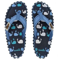 Japonki Gumbies Islander 810084115534 niebieskie. Niebieskie klapki męskie z bawełny, sportowe. Za 242.61 zł.