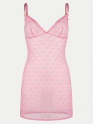 Guess Koszula nocna O5RX02 KCLB0 Różowy Slim Fit. Czerwone koszule nocne damskie Guess, m, z aplikacjami, z syntetyku, bez ramiączek. Za 129.99 zł.
