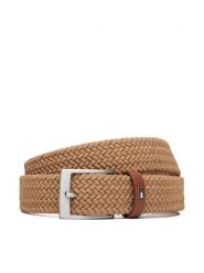 Tommy Hilfiger Pasek Adan 3.5 Elastic AM0AM13824 Brązowy. Brązowe paski damskie Tommy Hilfiger, bez wzorów, z materiału. Za 209.99 zł.
