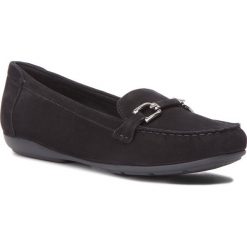 Mokasyny GEOX - D Annytah Moc A D84BMA 00032 C9999 Black. Czarne mokasyny damskie Geox, z nubiku. W wyprzedaży za 309.00 zł.