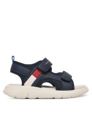 Tommy Hilfiger Sandały Velcro Sandal T1B2-34386-1591 Granatowy. Niebieskie sandały chłopięce Tommy Hilfiger, ze skóry, bez zapięcia. Za 289.99 zł.