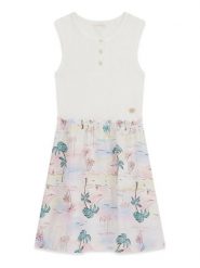 Guess Sukienka letnia J6GK12 KF794 Kolorowy Regular Fit. Sukienki dla dziewczynek Guess, na lato, z aplikacjami, z bawełny, bez ramiączek. Za 264.99 zł.