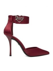 Juicy Couture Szpilki EO-LH24018-2A Bordowy. Czerwone szpilki damskie Juicy Couture, bez wzorów, z materiału, bez obcasa, bez zapięcia. Za 199.99 zł.