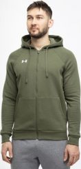 Under Armour Bluza męska Under Armour Rival Fleece FZ Hoodie khaki 1379767 390 M. Brązowe bluzy męskie Under Armour, m, bez wzorów, bez kaptura. Za 383.08 zł.