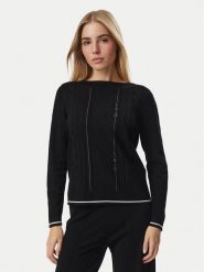 Liu Jo Sport Sweter TF6189 MS63L Czarny Regular Fit. Czarne swetry damskie Liu Jo Sport, l, bez wzorów, z syntetyku, sportowe, bez kołnierzyka, bez ramiączek, bez kaptura. Za 559.99 zł.