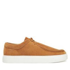 Półbuty Calvin Klein. Brązowe półbuty na co dzień męskie Calvin Klein, bez zapięcia. Za 449.99 zł.