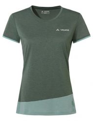 Koszulka damska Sveit Shirt. Zielone koszulki sportowe damskie Vaude, bez wzorów, z bawełny, bez kołnierzyka, bez ramiączek, trekkingowe. Za 189.00 zł.