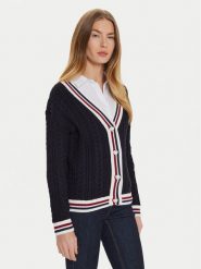 Motivi Kardigan M4266000721N Granatowy Regular Fit. Niebieskie kardigany damskie Motivi, m, bez wzorów, z syntetyku, bez kołnierzyka, bez ramiączek, bez kaptura. Za 199.99 zł.