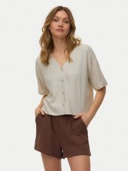 Vero Moda Koszula Rosie 10346914 Beżowy jasny Loose Fit. Brązowe bluzki damskie Vero Moda, m, bez wzorów, z wiskozy, bez kołnierzyka, bez ramiączek. Za 129.99 zł.