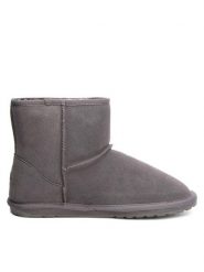 EMU Australia Śniegowce Wallaby Mini Teens T10103 Szary. Szare buty zimowe dziewczęce Emu Australia, ze skóry, bez zapięcia. Za 389.99 zł.