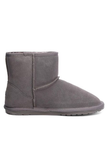 EMU Australia Śniegowce Wallaby Mini Teens T10103 Szary. Szare buty zimowe dziewczęce Emu Australia, ze skóry, bez zapięcia. Za 389.99 zł.