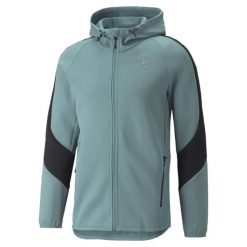 Bluza dresowa męska Puma EVOSTRIPE. Niebieskie bluzy męskie Puma, m, bez wzorów, z dresówki, z kapturem. Za 227.99 zł.
