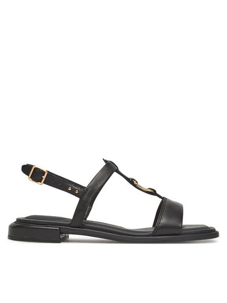 Clarks Sandały Ariany Sling 26181240 Czarny. Czarne sandały damskie Clarks, bez wzorów, ze skóry, bez obcasa, na płaskiej podeszwie, bez zapięcia. Za 359.99 zł.