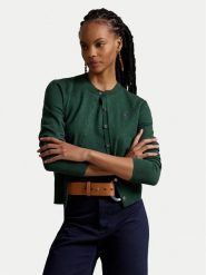 Polo Ralph Lauren Kardigan 211971871506 Zielony Regular Fit. Zielone kardigany damskie Polo Ralph Lauren, m, bez wzorów, z bawełny, bez kołnierzyka, bez ramiączek, bez kaptura. Za 859.99 zł.