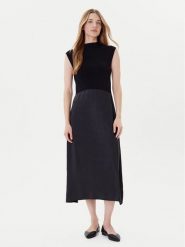 BOSS Sukienka codzienna Ferdolini 50542873 Czarny Regular Fit. Czarne sukienki damskie Boss, na co dzień, xl, bez wzorów, z syntetyku, bez kołnierzyka, bez ramiączek, proste. Za 919.99 zł.