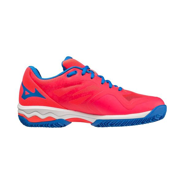 Buty do padla damskie Mizuno Wave Exceed Light CC Padel. Czerwone obuwie sportowe damskie Mizuno, bez wzorów, mizuno wave. Za 249.99 zł.