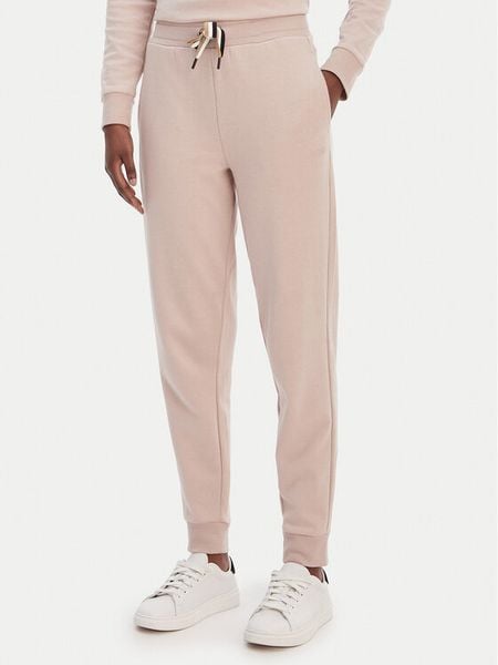 BOSS Spodnie dresowe CP Stripe 50524759 Beżowy Regular Fit. Brązowe spodnie dresowe damskie Boss, l, bez wzorów, z bawełny. Za 217.99 zł.
