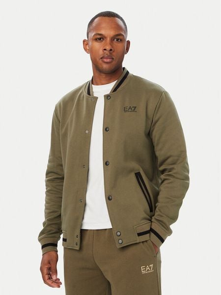 EA7 Emporio Armani Bluza 7M002146 AF10377 U7014 Khaki Regular Fit. Brązowe bluzy męskie EA7 Emporio Armani, m, bez wzorów, bez kaptura. Za 549.99 zł.