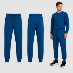 SPODNIE MĘSKIE DRESOWE 4F JOGGERY SPORTOWE ZIELONE. Zielone spodnie sportowe męskie 4f, l, bez wzorów, z bawełny, na fitness i siłownię. Za 149.99 zł.