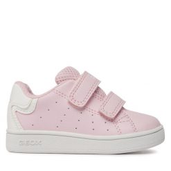 Sneakersy Geox. Białe trampki i tenisówki chłopięce Geox, bez wzorów, bez zapięcia. Za 189.99 zł.