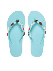 Banana Moon Japonki Luceros Tahuata JSR24 Turkusowy. Niebieskie klapki damskie Banana Moon, bez wzorów, z materiału, bez obcasa. Za 179.99 zł.