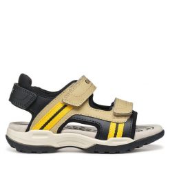Sandały Geox. Brązowe sandały chłopięce Geox, bez zapięcia. Za 159.99 zł.
