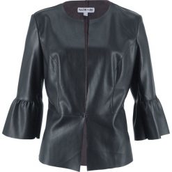 Żakiet ze sztucznej skóry, z kolekcji Maite Kelly bonprix czarny. Czarne żakiety damskie bonprix, ze skóry. Za 149.99 zł.
