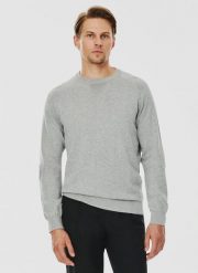 PAKO LORENTE – Jasnoszary sweter męski. Swetry przez głowę męskie Pako Lorente, na zimę, m, bez wzorów, z bawełny, bez kołnierzyka. Za 119.99 zł.