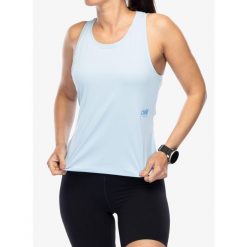 Koszulka do biegania damska Ciele DLYSinglet. Niebieskie koszulki sportowe damskie Ciele Athletics, bez wzorów, bez kołnierzyka. Za 167.99 zł.