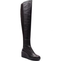 Muszkieterki GEOX - D Wiva Wedge B D849VB 085JZ C9999 Black. Czarne kozaki damskie Geox, z materiału. Za 859.00 zł.