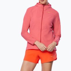 Kurtka do biegania damska Mizuno Alpha Jacket. Czerwone kurtki damskie Mizuno, bez wzorów, bez kaptura, do biegania. Za 209.99 zł.
