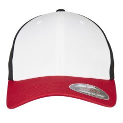 Czapka Z Daszkiem 3 Tone. Białe czapki i kapelusze damskie FLEXFIT, bez wzorów. Za 77.99 zł.