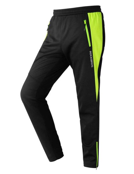 Termoaktywny Spodnie Rowerowe Unisex. Czarne spodnie sportowe męskie ROCKBROS, na zimę, l, bez wzorów, z materiału, rowerowe. Za 159.32 zł.