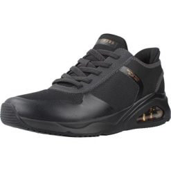Buty SKECHERS TRES AIR UNO Czarny. Czarne obuwie sportowe damskie Skechers, bez wzorów, z syntetyku. Za 388.99 zł.
