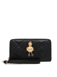 LOVE MOSCHINO Portfel JC5514PP0OKH100A Czarny. Czarne portfele damskie Love Moschino, bez wzorów, ze skóry. Za 699.99 zł.