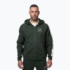 Bluza męska Pitbull San Diego Ca Hooded Zip. Zielone bluzy sportowe męskie PITBULL, l, bez wzorów, z bawełny, bez kaptura, na fitness i siłownię. Za 219.99 zł.