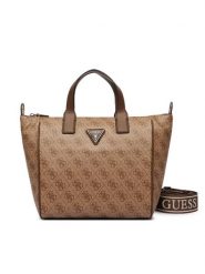 Guess Torebka Follie Travel TWLB96 76019 Beżowy. Brązowe torebki do ręki damskie Guess, z aplikacjami, ze skóry, bez dodatków. Za 529.99 zł.