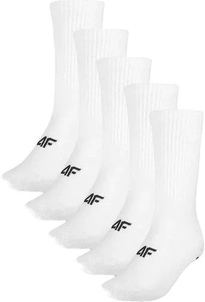 Skarpety 4F Męskie długie 5-Pak Białe Sportowe L. Białe bokserki męskie 4f, l, bez wzorów. Za 39.89 zł.
