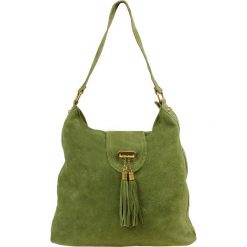Skórzana torebka "Cyprille" w kolorze khaki - 33 x 33 x 16 cm. Torby na ramię damskie marki Spéciale Maroquinerie. W wyprzedaży za 227.95 zł.